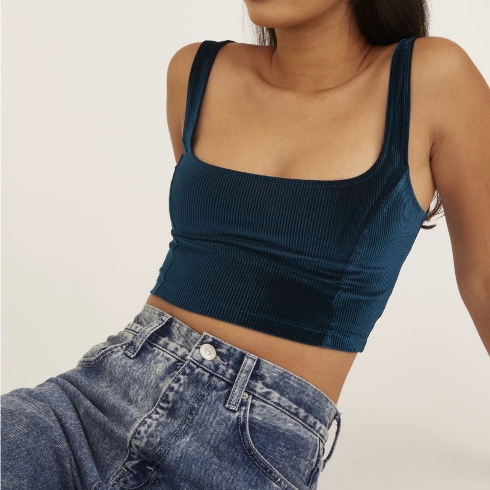 Urban outfitters Maddie ribbed velvet tank